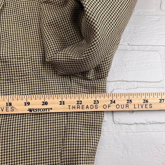 Racquet Club Blazer Men 44 Yellow Tan Houndstooth Classic Career Jacket USA VTG - Picture 10 of 15